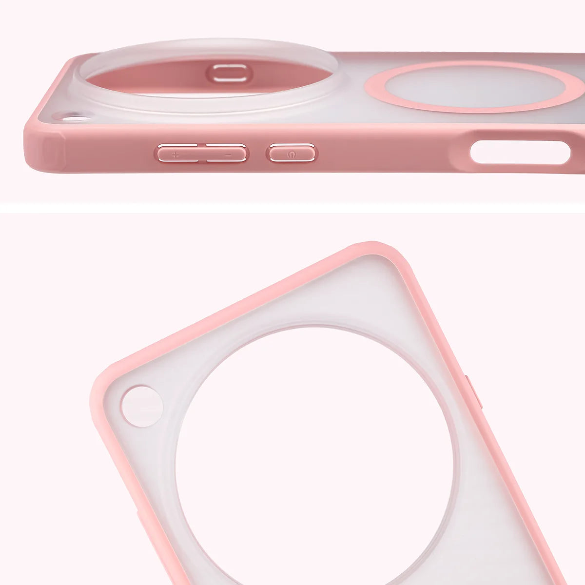 Handyhülle mit Magnetring für Oppo Find X9 Ultra, Bizon Case MatteO, Getönt-Hellrosa