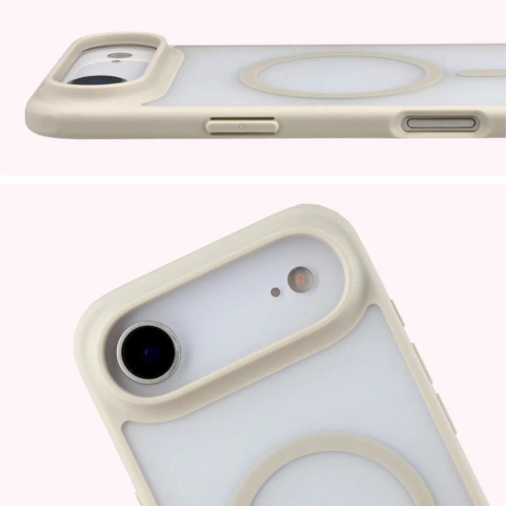 Handyhülle mit Magnetring für iPhone Air, Bizon Case MatteO, Getönt-Beige