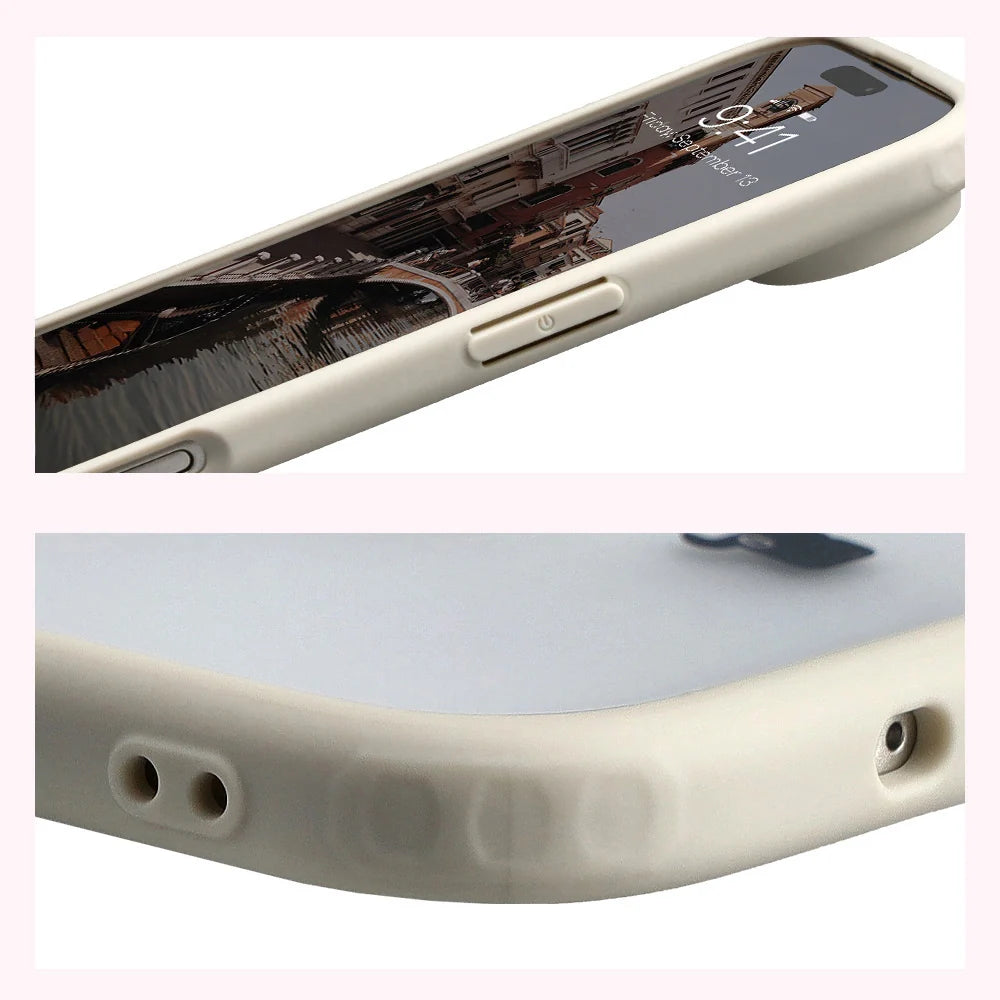 Handyhülle mit Magnetring für iPhone Air, Bizon Case MatteO, Getönt-Beige