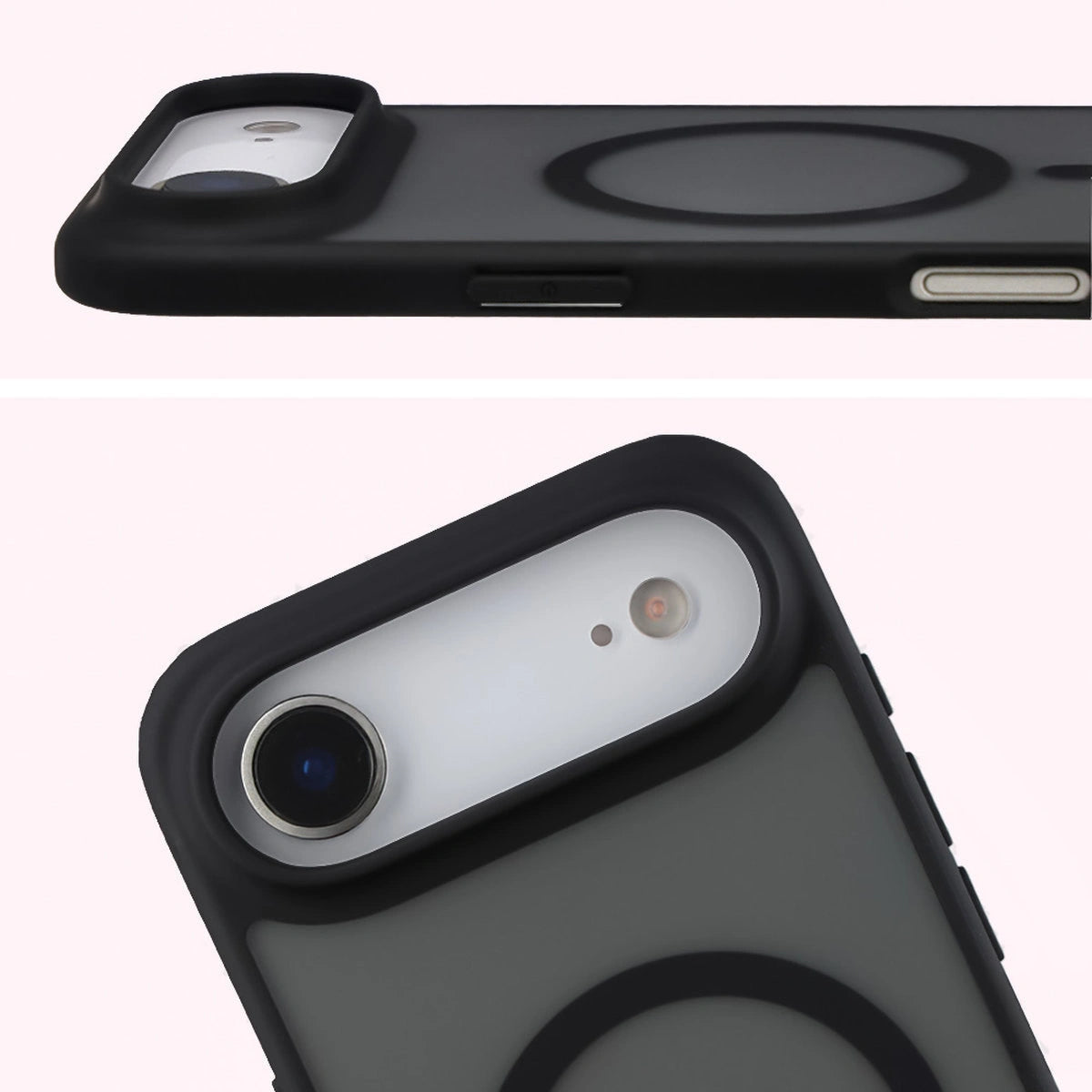 Handyhülle mit Magnetring für iPhone Air, Bizon Case MatteO, Getönt-Schwarz