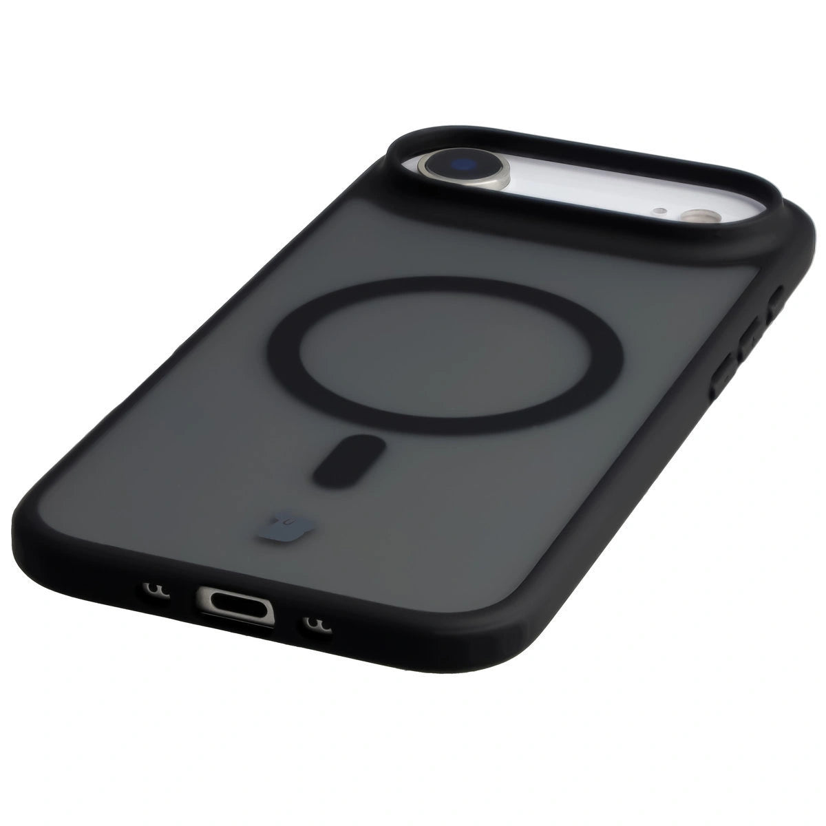 Handyhülle mit Magnetring für iPhone Air, Bizon Case MatteO, Getönt-Schwarz