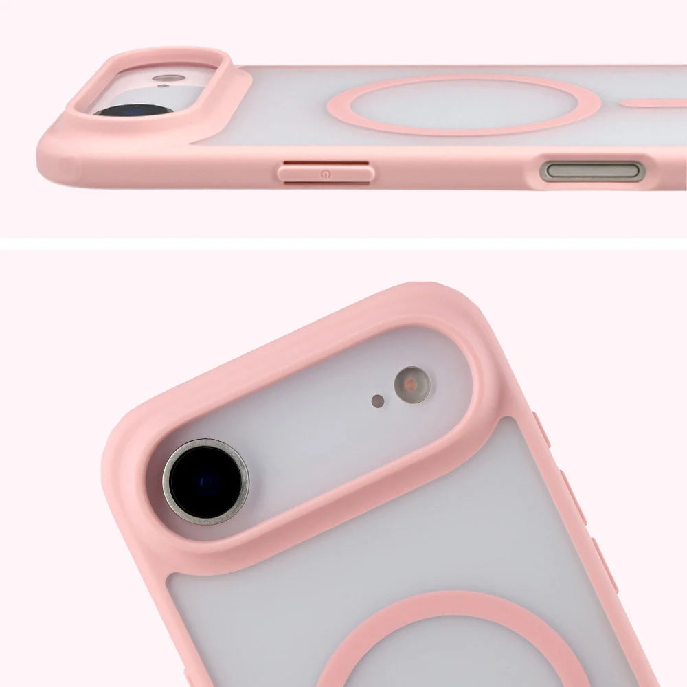 Handyhülle mit Magnetring für iPhone Air, Bizon Case MatteO, Getönt-Hellrosa