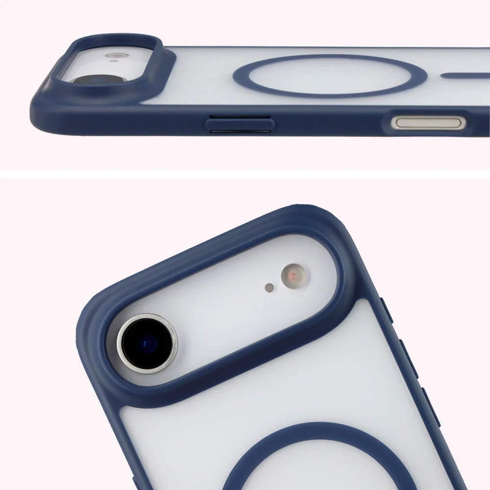 Handyhülle mit Magnetring für iPhone Air, Bizon Case MatteO, Getönt-Dunkelblau
