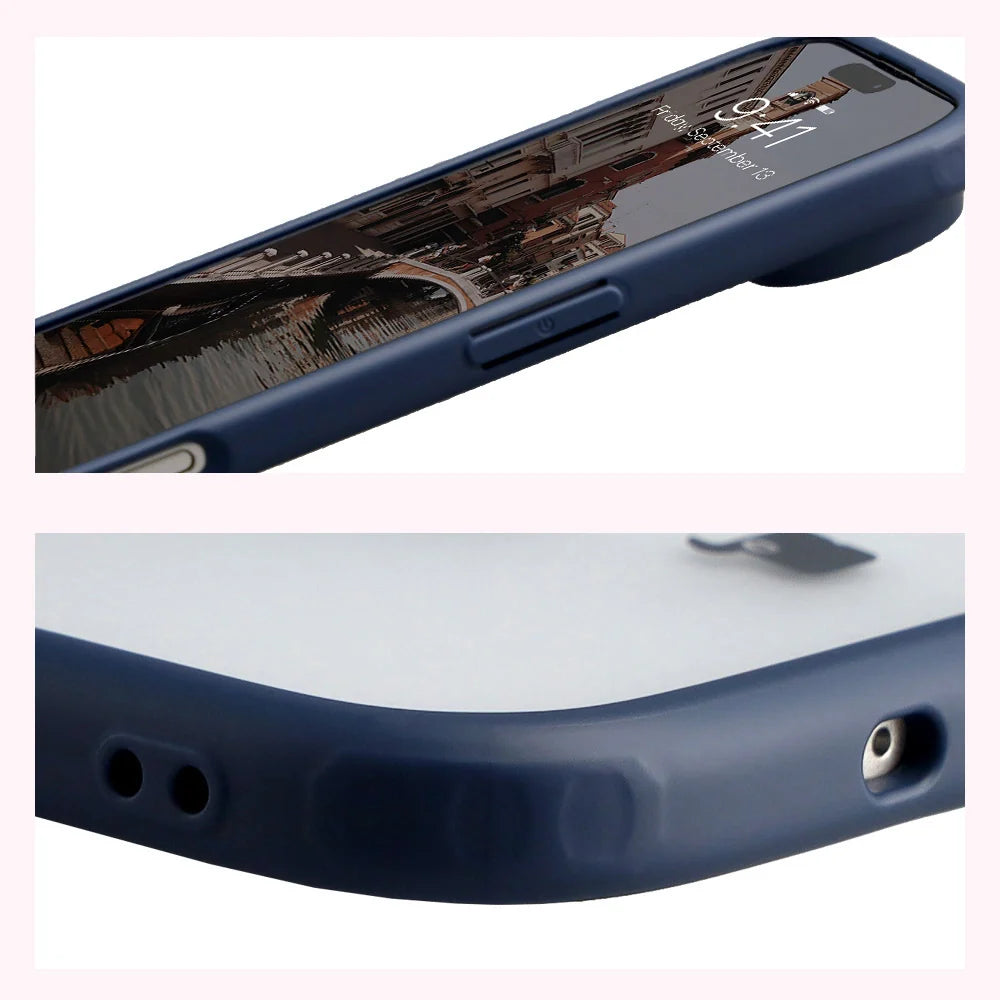 Handyhülle mit Magnetring für iPhone Air, Bizon Case MatteO, Getönt-Dunkelblau