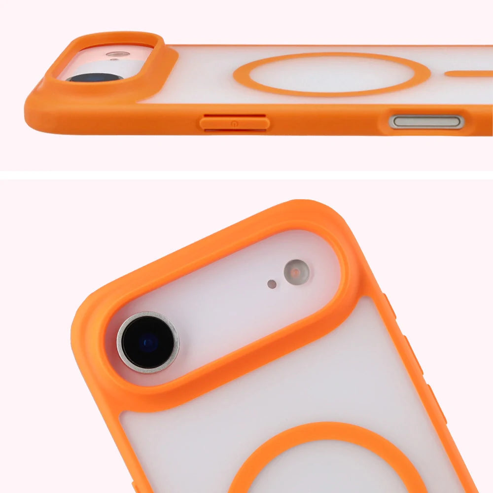 Handyhülle mit Magnetring für iPhone Air, Bizon Case MatteO, Getönt-Orange