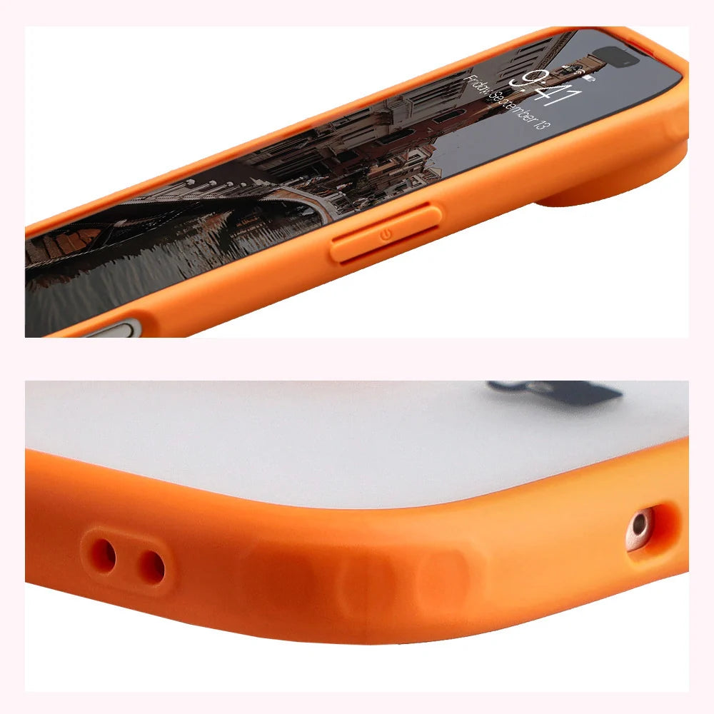 Handyhülle mit Magnetring für iPhone Air, Bizon Case MatteO, Getönt-Orange