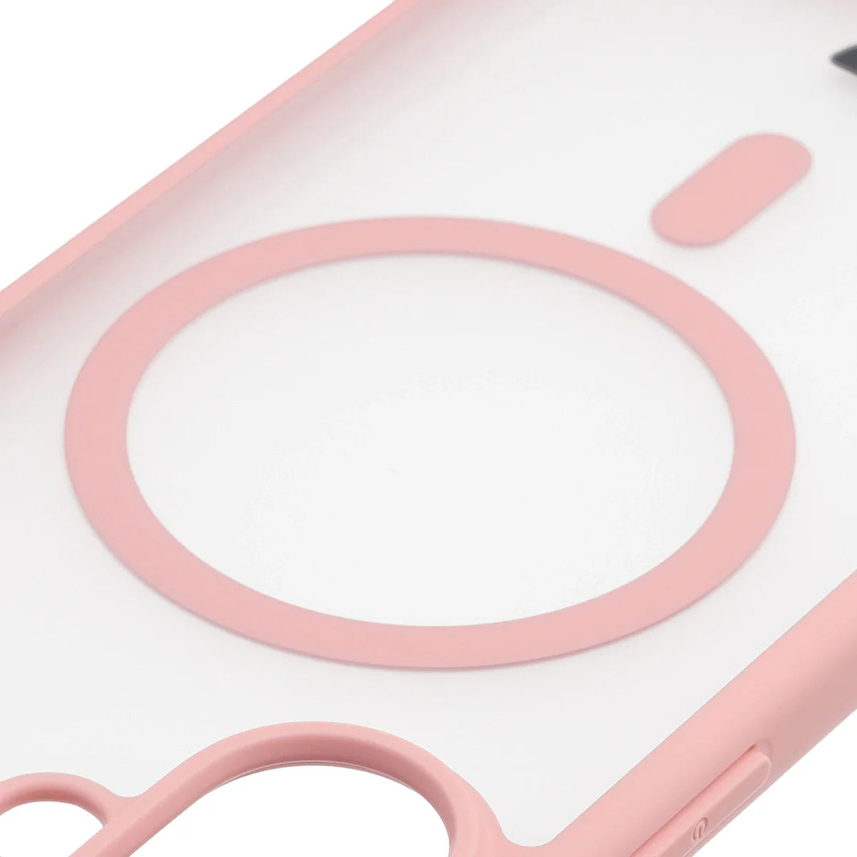 Handyhülle mit Magnetring für iPhone 17, Bizon Case MatteO, Getönt-Hellrosa