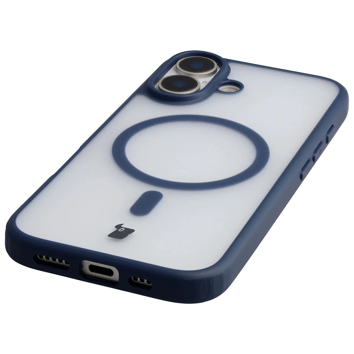 Handyhülle mit Magnetring für iPhone 17, Bizon Case MatteO, Getönt-Dunkelblau