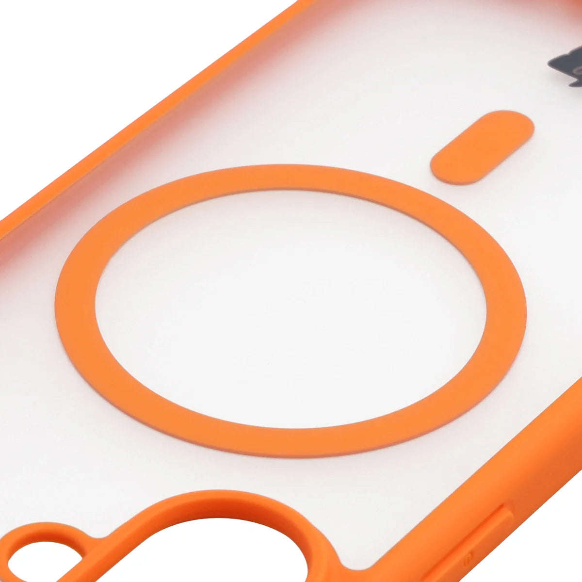 Handyhülle mit Magnetring für iPhone 17, Bizon Case MatteO, Getönt-Orange