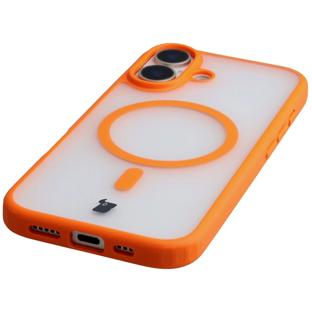 Handyhülle mit Magnetring für iPhone 17, Bizon Case MatteO, Getönt-Orange
