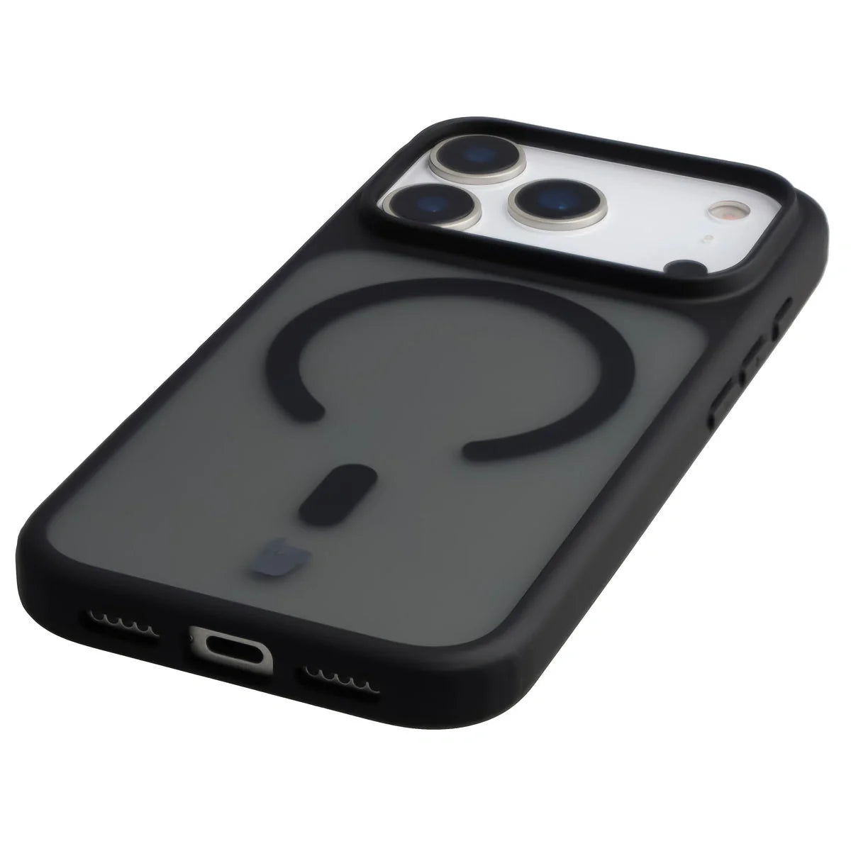 Handyhülle mit Magnetring für iPhone 17 Pro, Bizon Case MatteO, Getönt-Schwarz