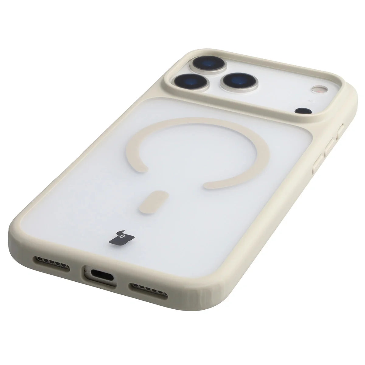 Handyhülle mit Magnetring für iPhone 17 Pro Max, Bizon Case MatteO, Getönt-Beige