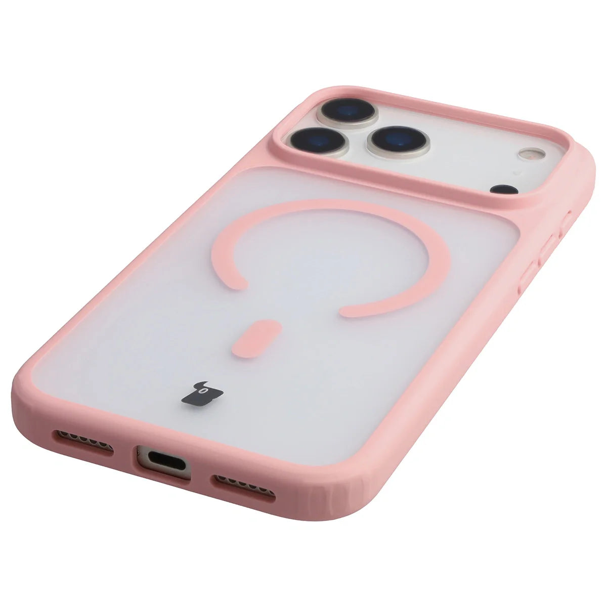 Handyhülle mit Magnetring für iPhone 17 Pro Max, Bizon Case MatteO, Getönt-Hellrosa