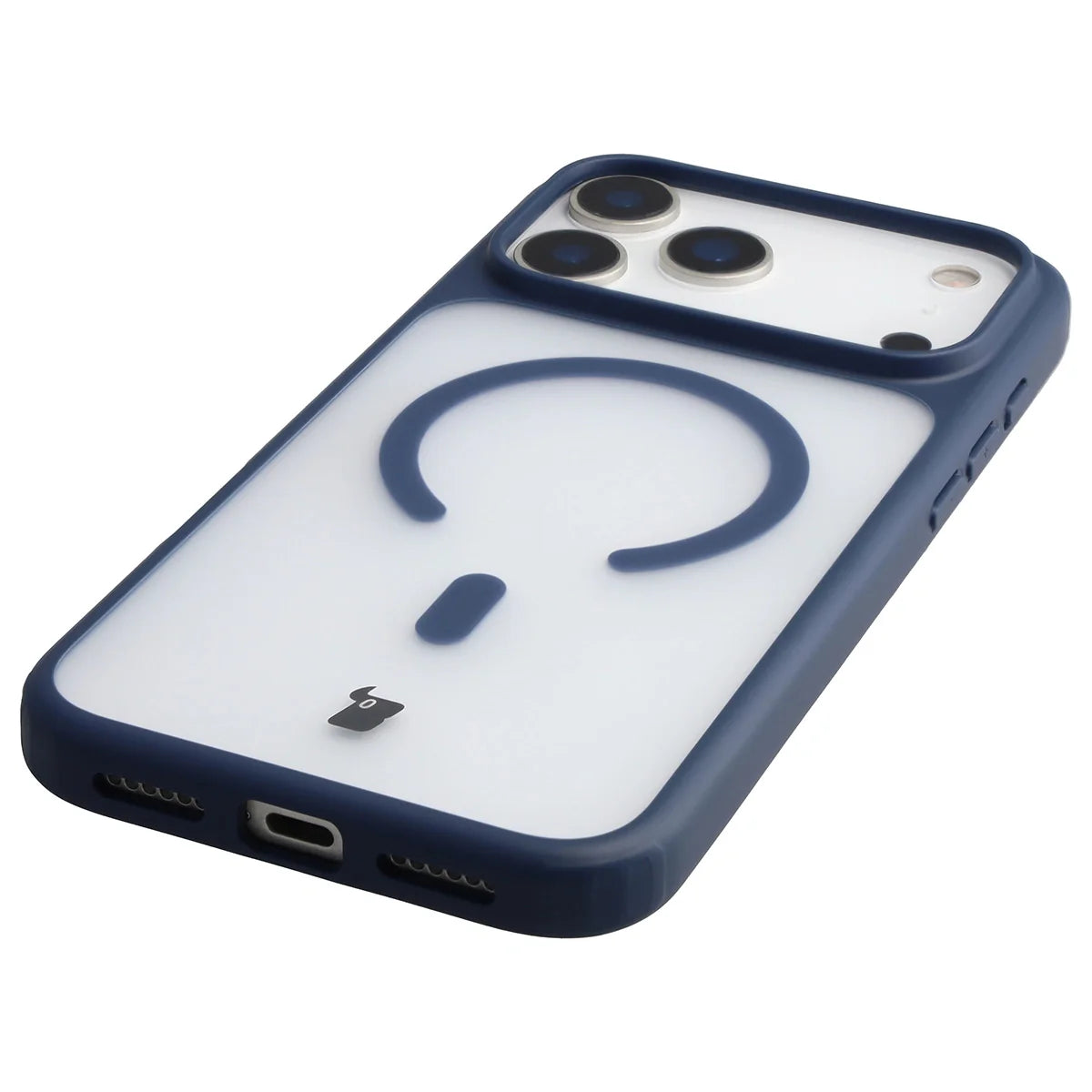 Handyhülle mit Magnetring für iPhone 17 Pro Max, Bizon Case MatteO, Getönt-Dunkelblau
