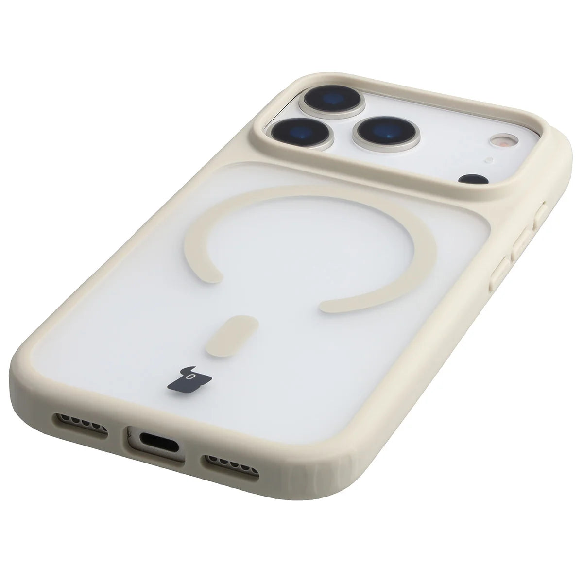 Handyhülle mit Magnetring für iPhone 18 Pro / 17 Pro, Bizon Case MatteO, Getönt-Beige (6/7)