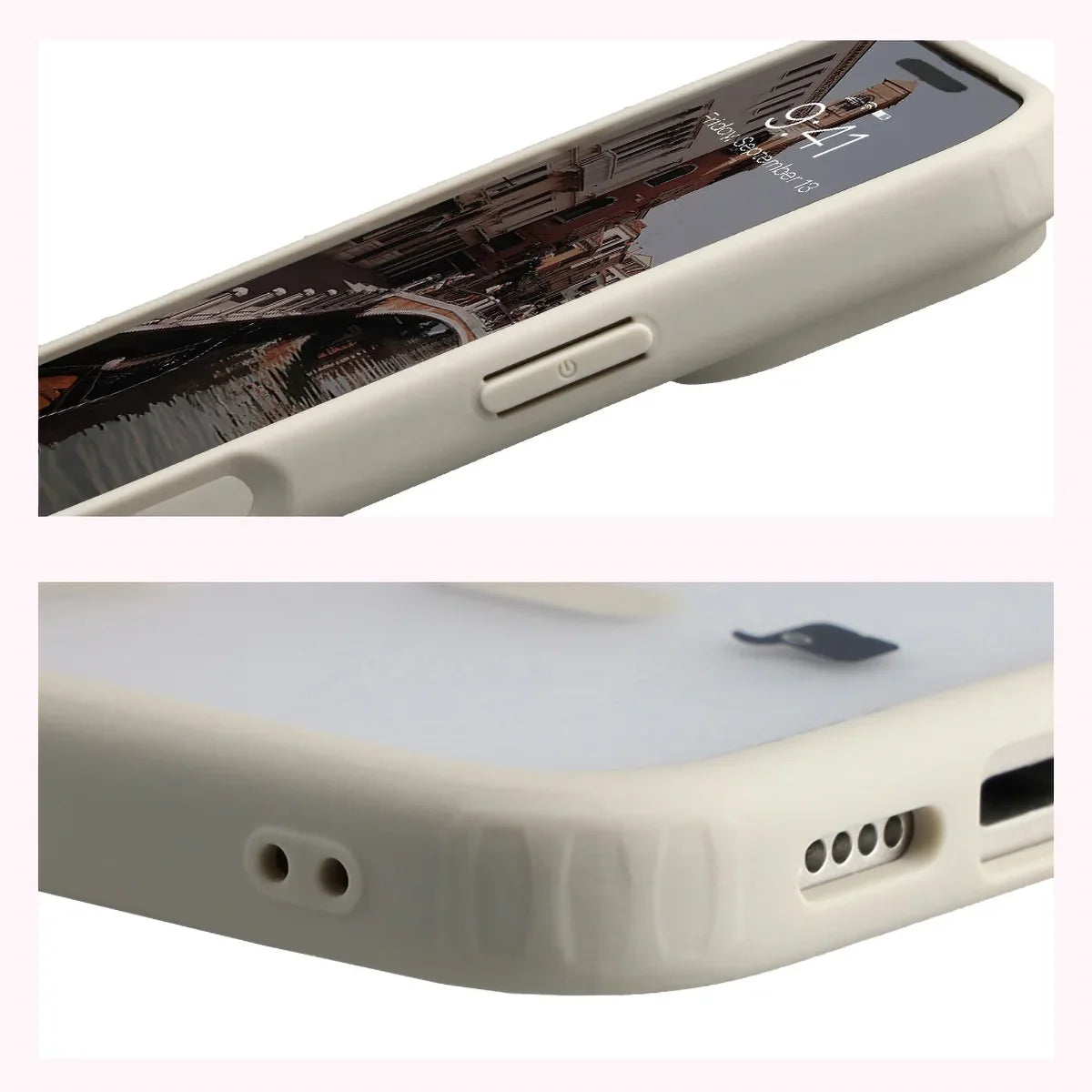 Handyhülle mit Magnetring für iPhone 18 Pro Max / 17 Pro Max, Bizon Case MatteO, Getönt-Beige (5/7)