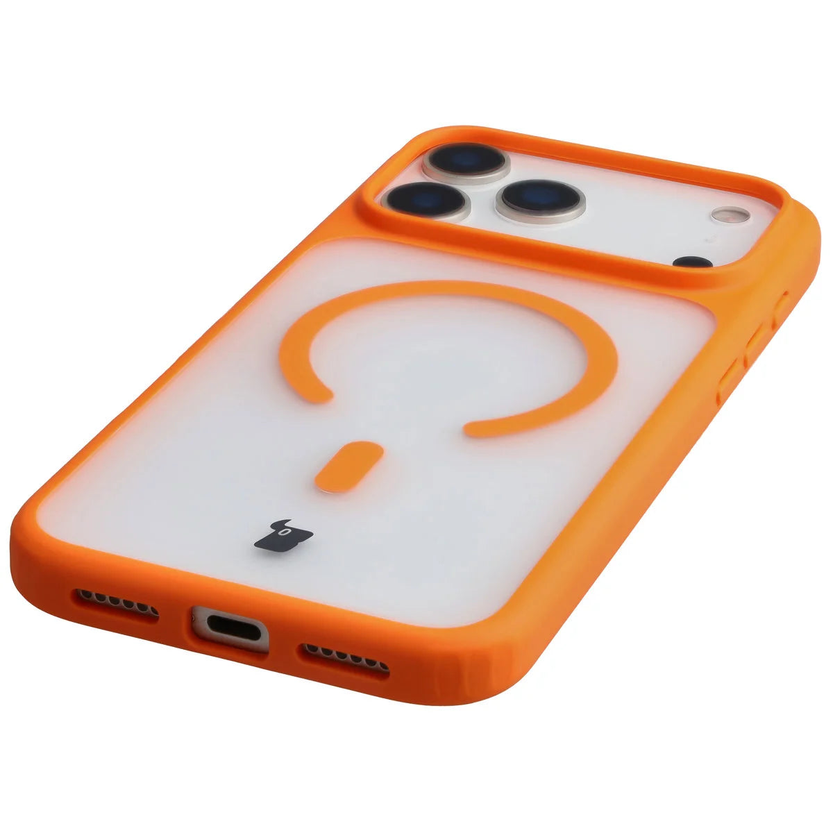 Handyhülle mit Magnetring für iPhone 18 Pro Max / 17 Pro Max, Bizon Case MatteO, Getönt-Orange (6/7)