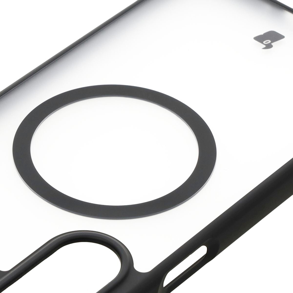 Handyhülle mit Magnetring für Galaxy A26 5G, Bizon Case MatteO, Semitransparent mit schwarzem Rand