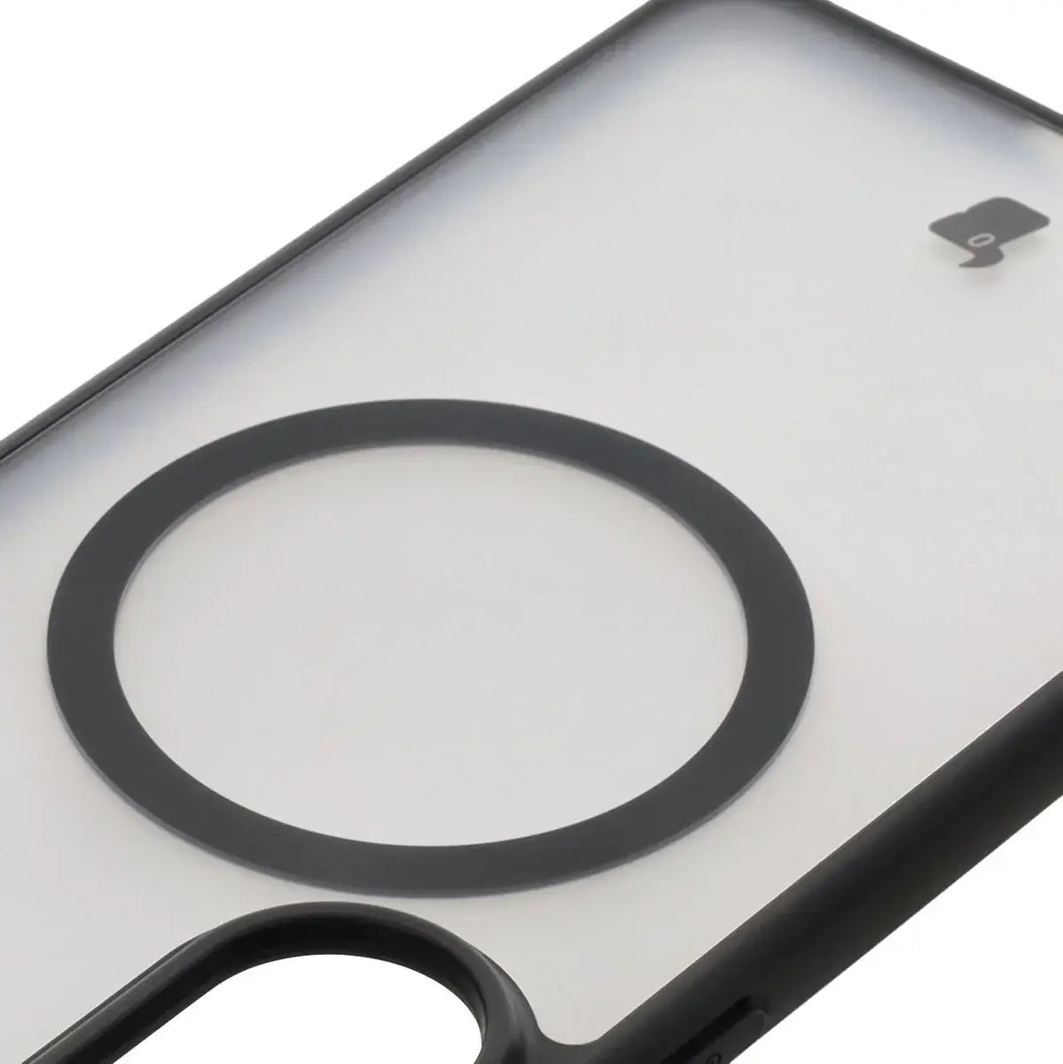Handyhülle mit Magnetring für Galaxy S25 Edge, Bizon Case MatteO, Getönt-Schwarz