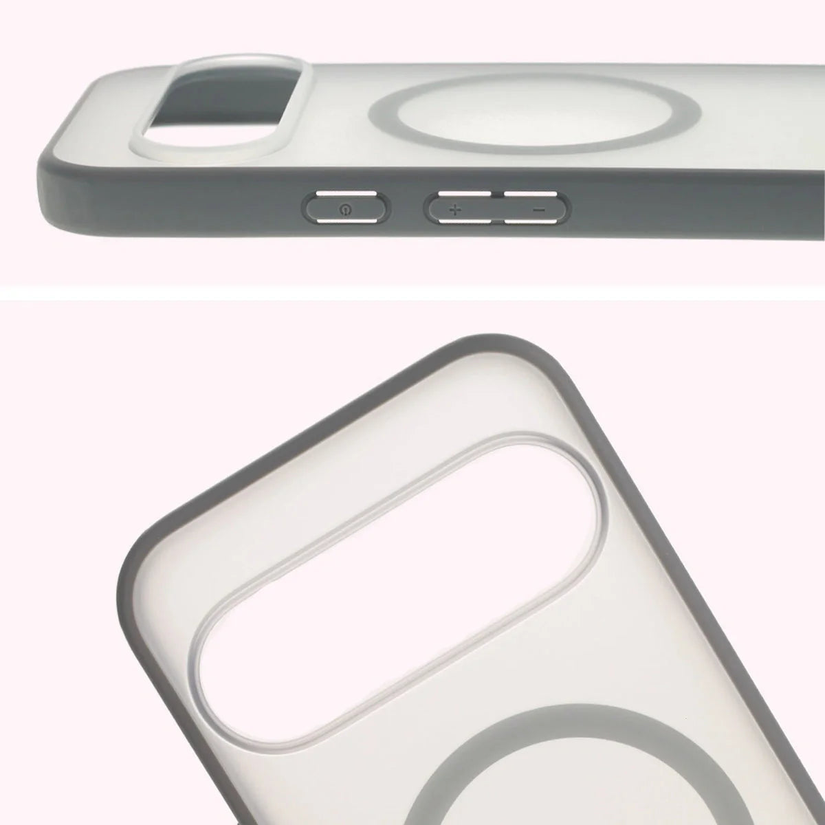 Handyhülle mit Magnetring für Pixel 10 / 10 Pro, Bizon Case MatteO, Getönt-Grau