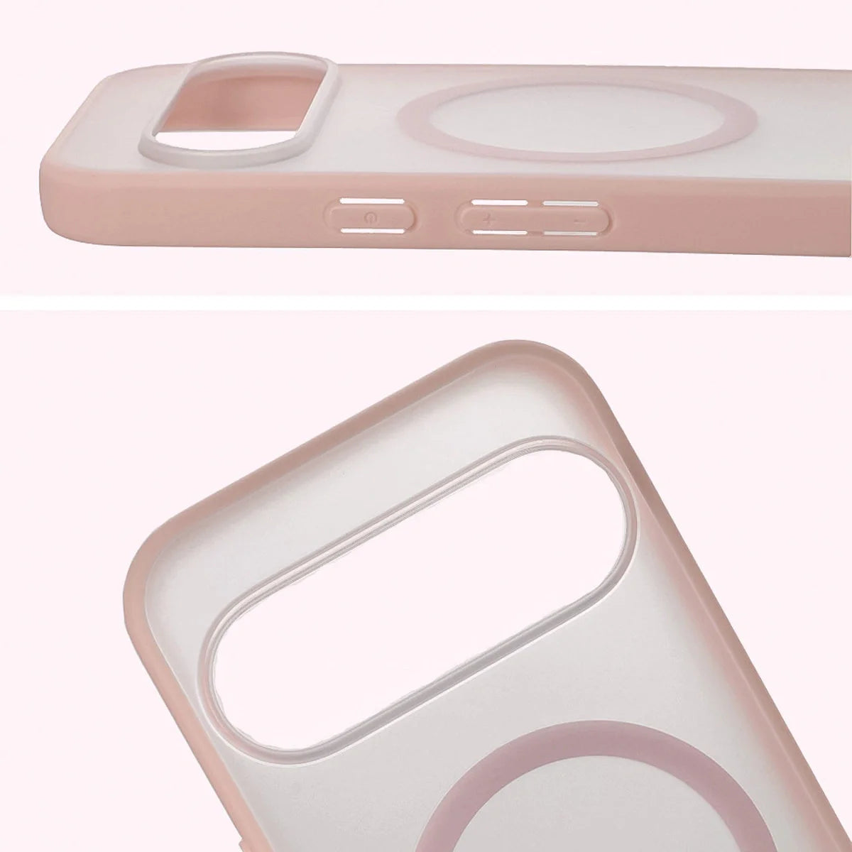 Handyhülle mit Magnetring für Pixel 10 / 10 Pro, Bizon Case MatteO, Getönt-Rosa