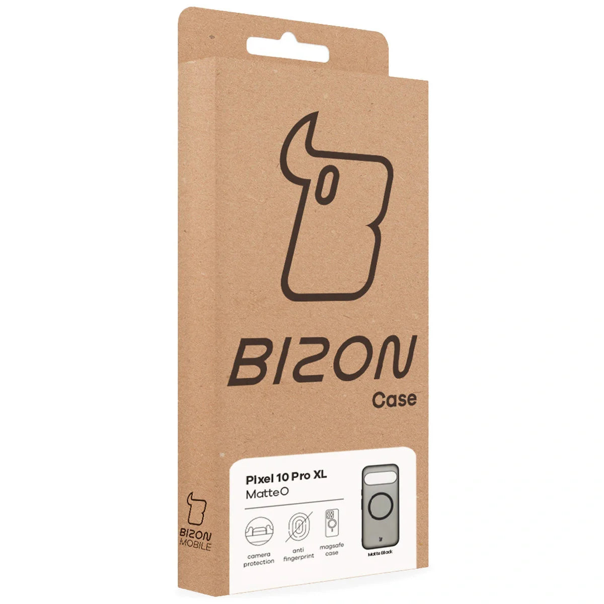 Handyhülle mit Magnetring für Pixel 10 Pro XL, Bizon Case MatteO, Getönt-Schwarz