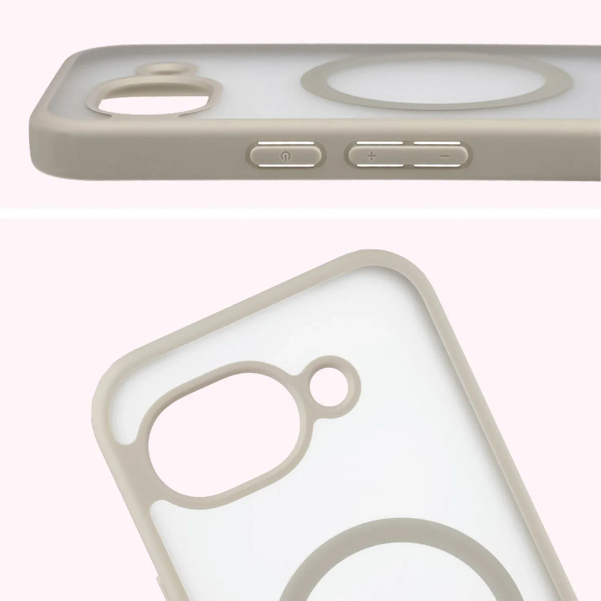 Handyhülle mit Magnetring für Google Pixel 10a, Bizon Case MatteO, Getönt-Beige