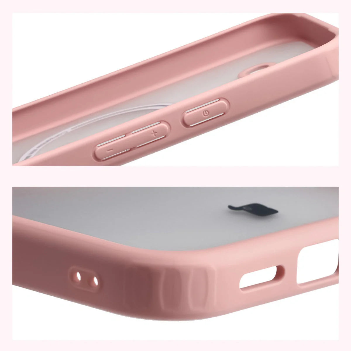 Handyhülle mit Magnetring für Google Pixel 10a, Bizon Case MatteO, Getönt-Hellrosa