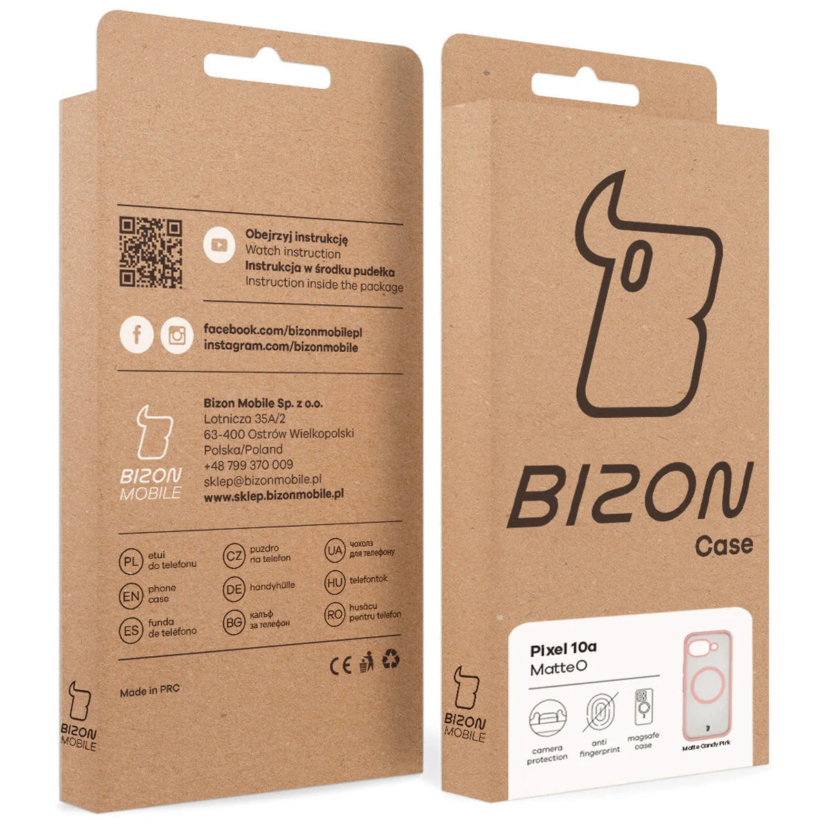 Handyhülle mit Magnetring für Google Pixel 10a, Bizon Case MatteO, Getönt-Hellrosa