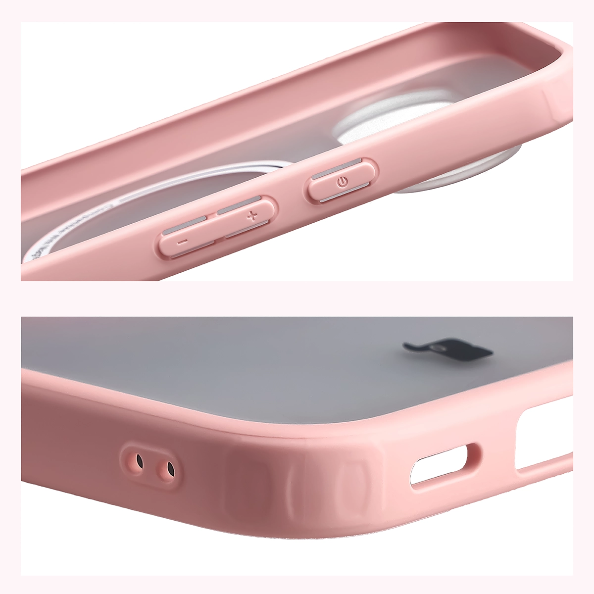 Handyhülle mit Magnetring für Google Pixel 11 / 11 Pro / 10 / 10 Pro, Bizon Case MatteO, Getönt-Hellrosa