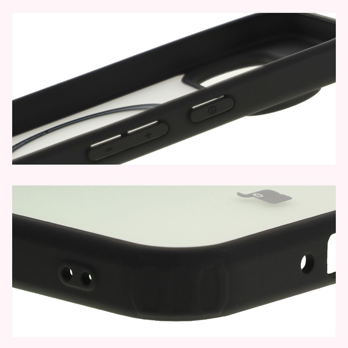 Handyhülle mit Magnetring für Google Pixel 9/9 Pro, Bizon Case MatteO, Semitransparent mit schwarzem Rand