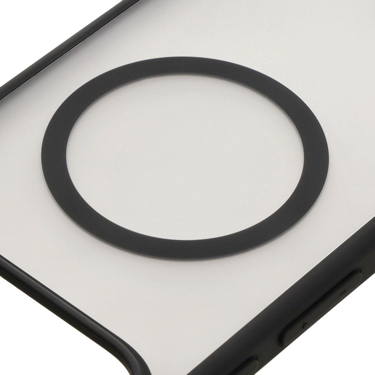 Handyhülle mit Magnetring für Google Pixel 9 Pro XL, Bizon Case MatteO, Semitransparent mit schwarzem Rand