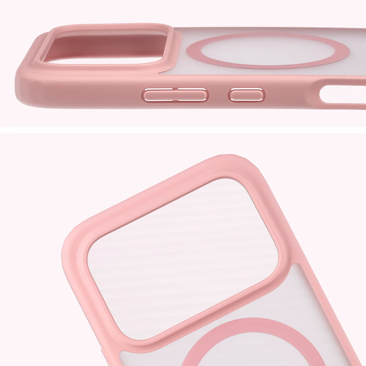 Handyhülle mit Magnetring für Honor 600 5G / 600 Pro 5G, Bizon Case MatteO, Getönt-Hellrosa
