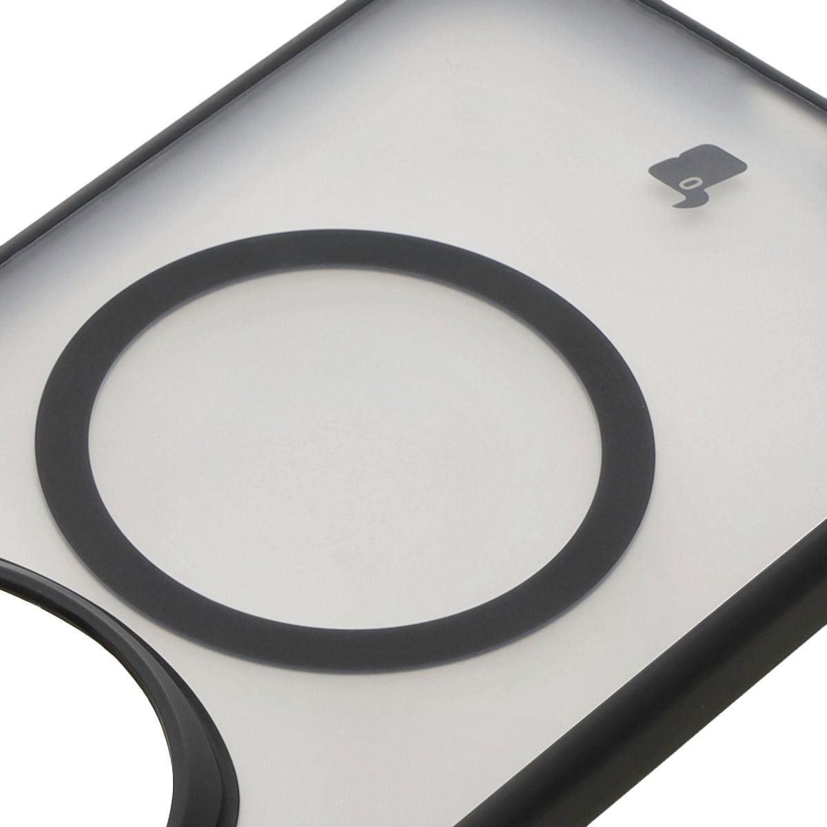 Handyhülle mit Magnetring für Honor Magic7 Pro, Bizon Case MatteO, Semitransparent mit schwarzem Rand