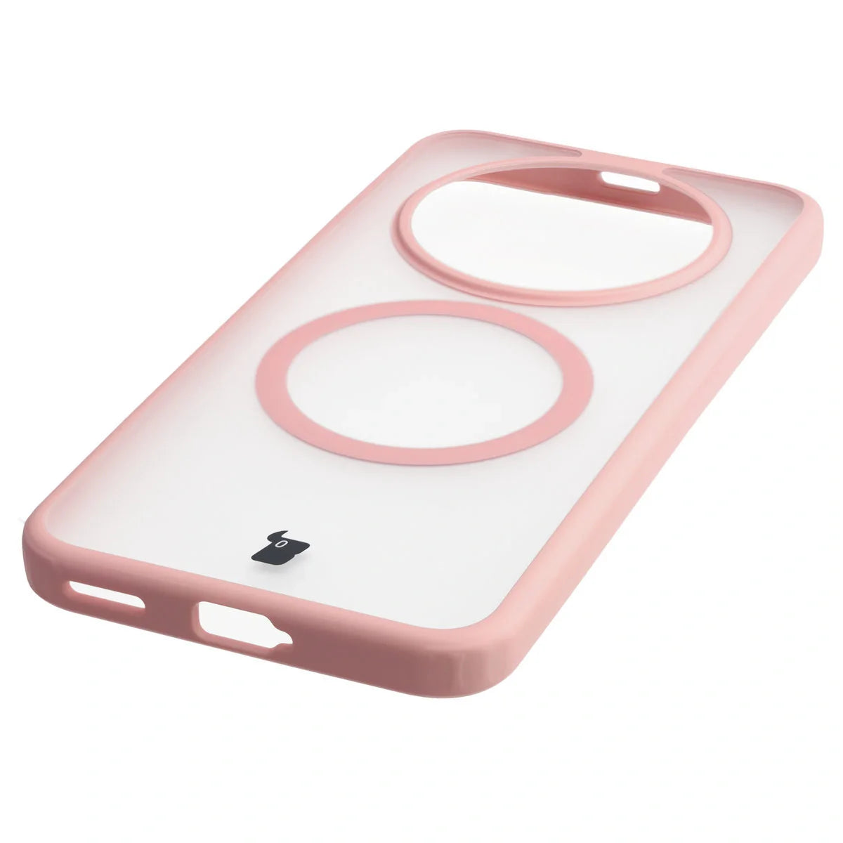 Handyhülle mit Magnetring für Honor Magic8 Lite, Bizon Case MatteO, Getönt-Hellrosa