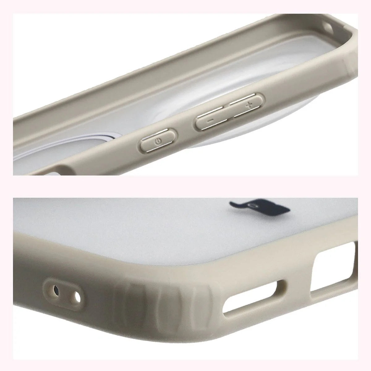 Handyhülle mit Magnetring für Honor Magic8 Pro, Bizon Case MatteO, Getönt-Beige