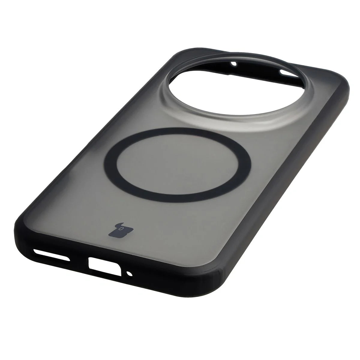 Handyhülle mit Magnetring für Honor Magic8 Pro, Bizon Case MatteO, Getönt-Schwarz
