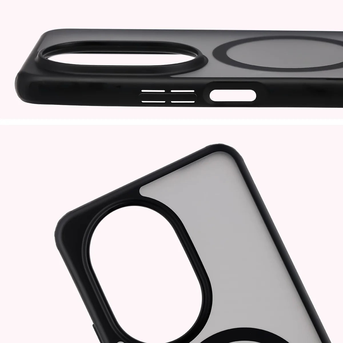 Handyhülle mit Magnetring für Huawei nova 14 Pro, Bizon Case MatteO, Getönt-Schwarz