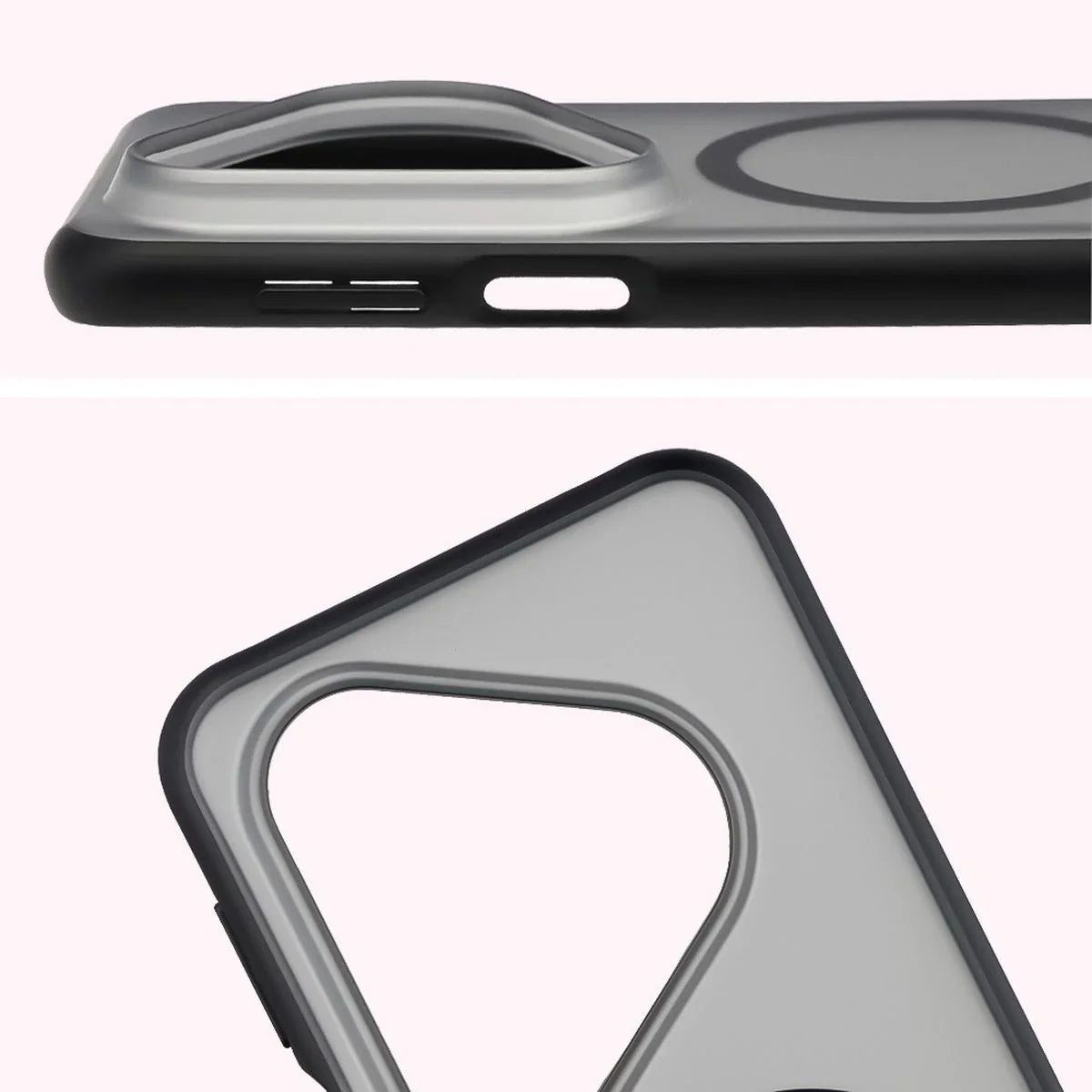 Handyhülle mit Magnetring für Huawei Pura 80 Pro / Pro Plus, Bizon Case MatteO, Getönt-Schwarz