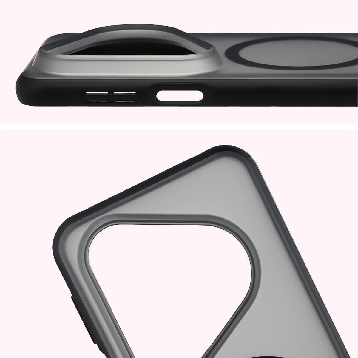 Handyhülle mit Magnetring für Huawei Pura 80 Ultra, Bizon Case MatteO, Getönt-Schwarz
