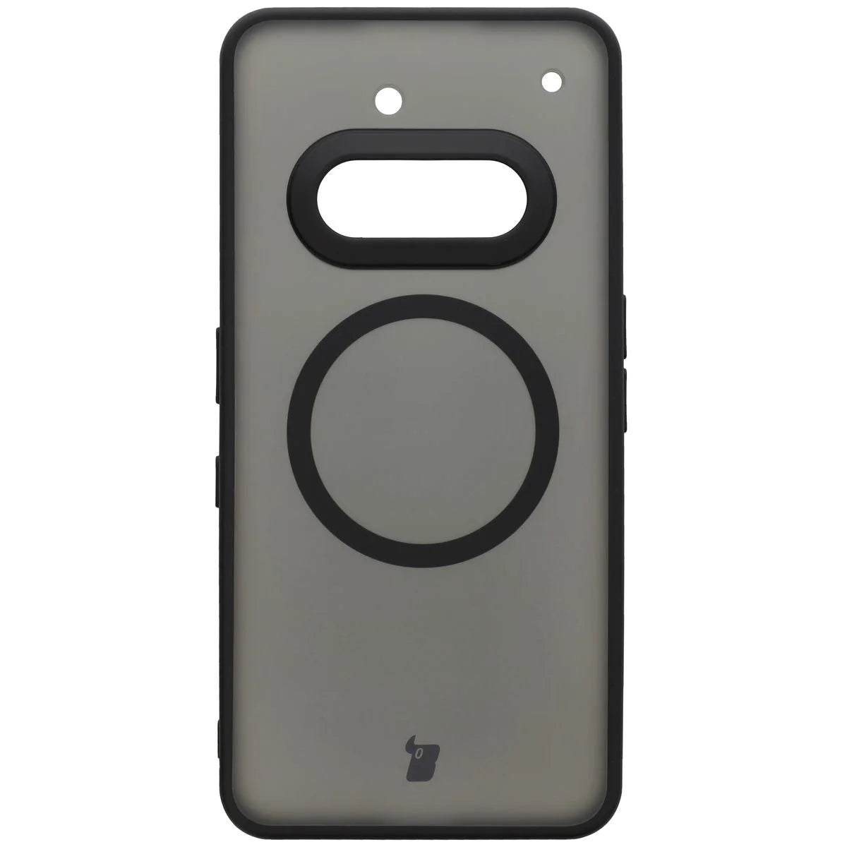 Handyhülle mit Magnetring für Nothing Phone (3a), Bizon Case MatteO, Getönt-Schwarz