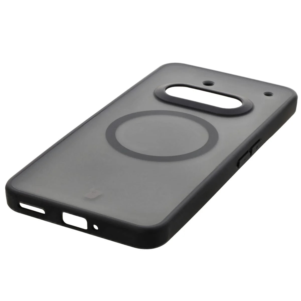 Handyhülle mit Magnetring für Nothing Phone (3a), Bizon Case MatteO, Getönt-Schwarz