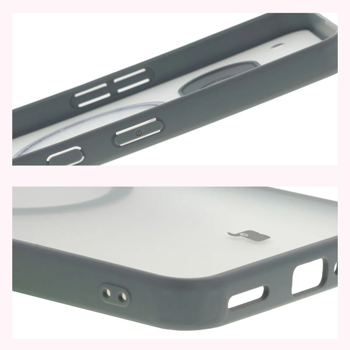 Handyhülle mit Magnetring für Nothing Phone (3a), Bizon Case MatteO, Getönt-Grau