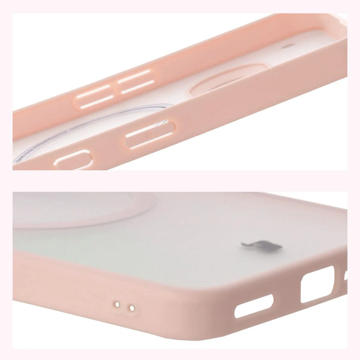 Handyhülle mit Magnetring für Nothing Phone (3a), Bizon Case MatteO, Getönt-Rosa