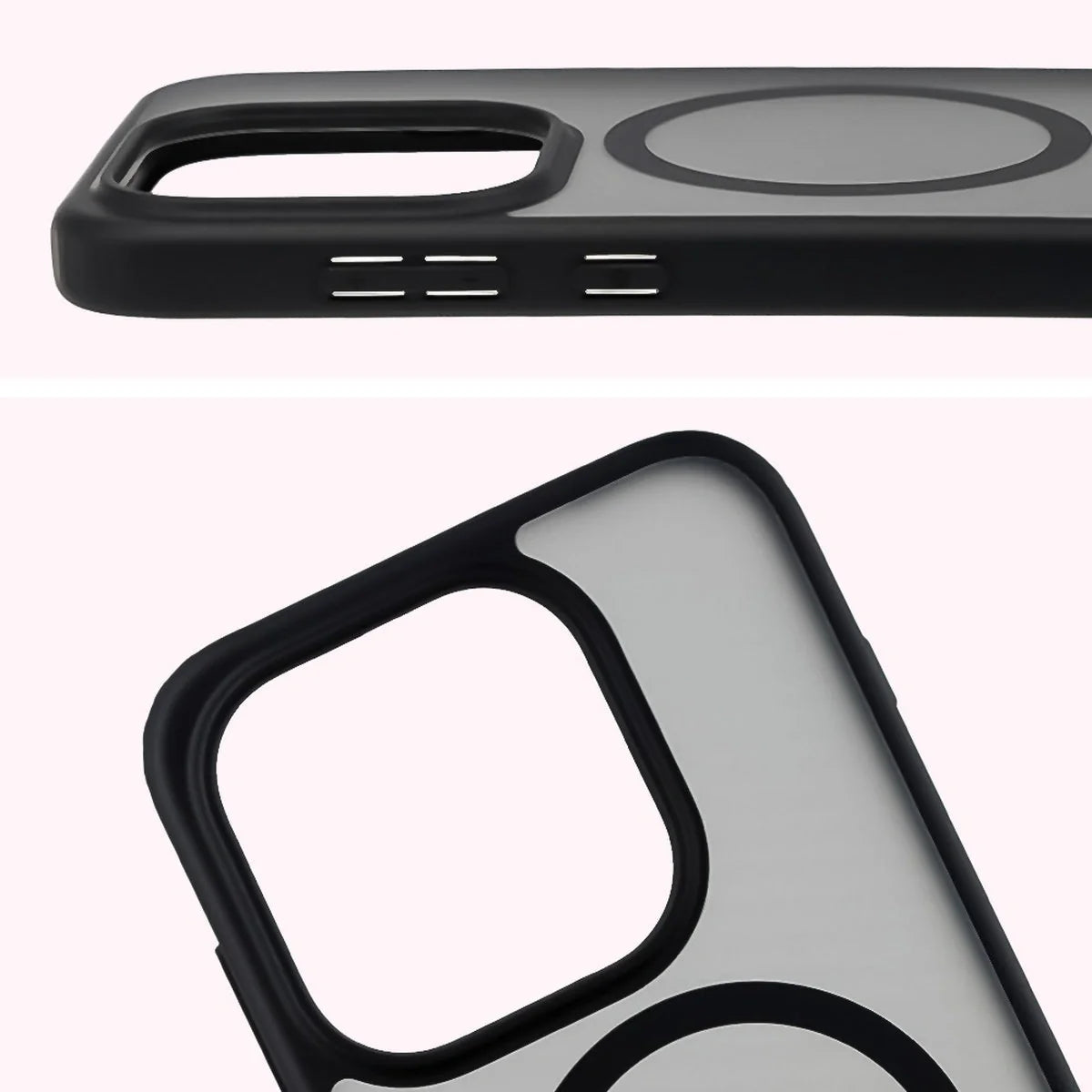 Handyhülle mit Magnetring für OnePlus 15, Bizon Case MatteO, Getönt-Schwarz