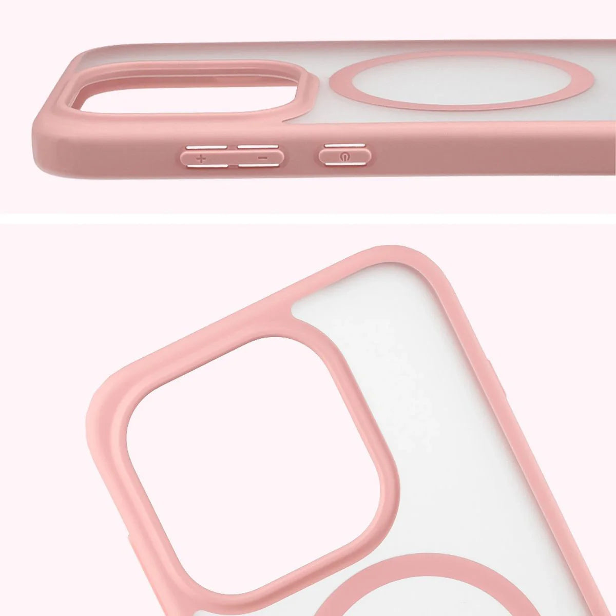 Handyhülle mit Magnetring für OnePlus 15, Bizon Case MatteO, Getönt-Hellrosa