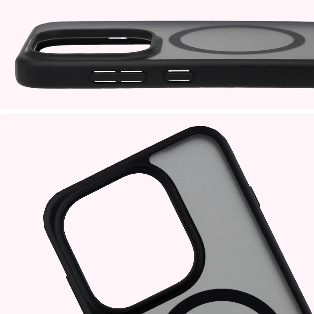 Handyhülle mit Magnetring für Oppo Find X9, Bizon Case MatteO, Getönt-Schwarz