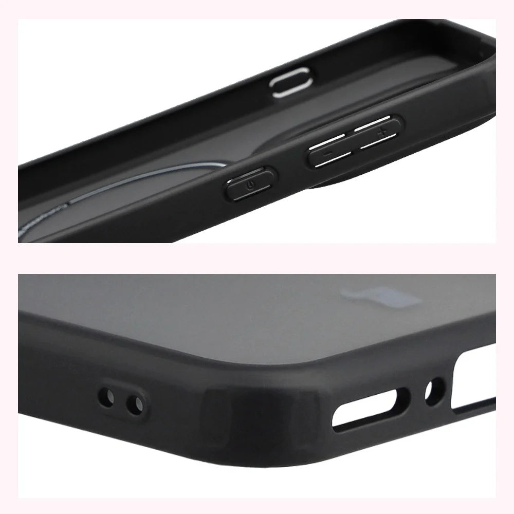 Handyhülle mit Magnetring für Oppo Find X9, Bizon Case MatteO, Getönt-Schwarz