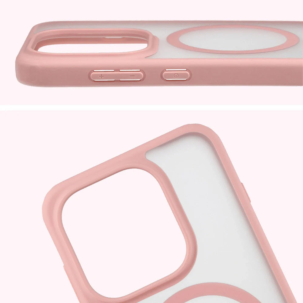 Handyhülle mit Magnetring für Oppo Find X9, Bizon Case MatteO, Getönt-Hellrosa