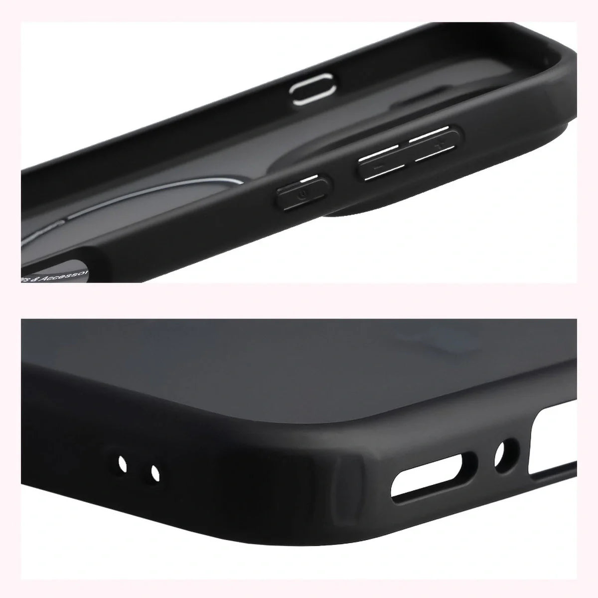 Handyhülle mit Magnetring für Oppo Find X9 Pro, Bizon Case MatteO, Getönt-Schwarz